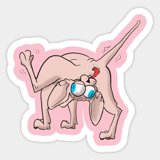 Crazy Sphynx 3 Sticker